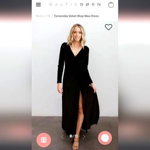 Baltic Born NWT Esmerelda Velvet Wrap Dress